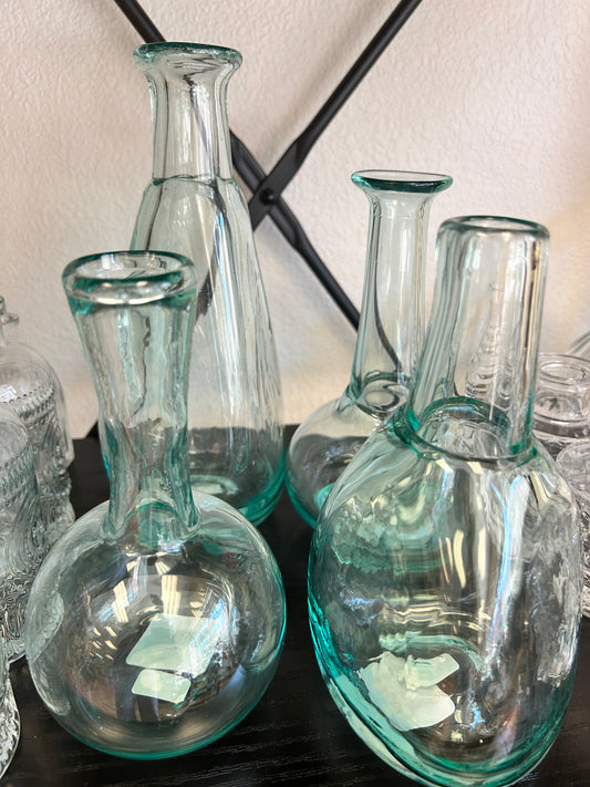 Glass Bottle Bud Vases