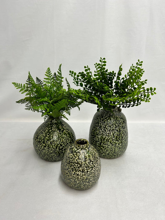 Green Terra-Cotta Vases