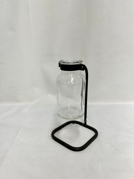 Bottle Vase on Metal Stand