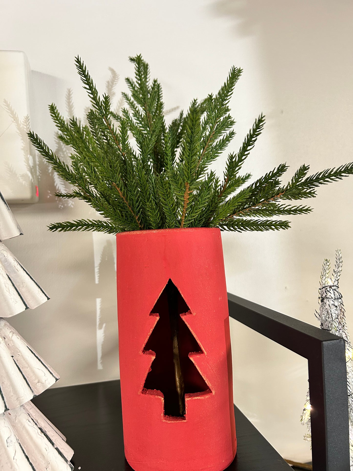 Red Clay Christmas Tree Luminary