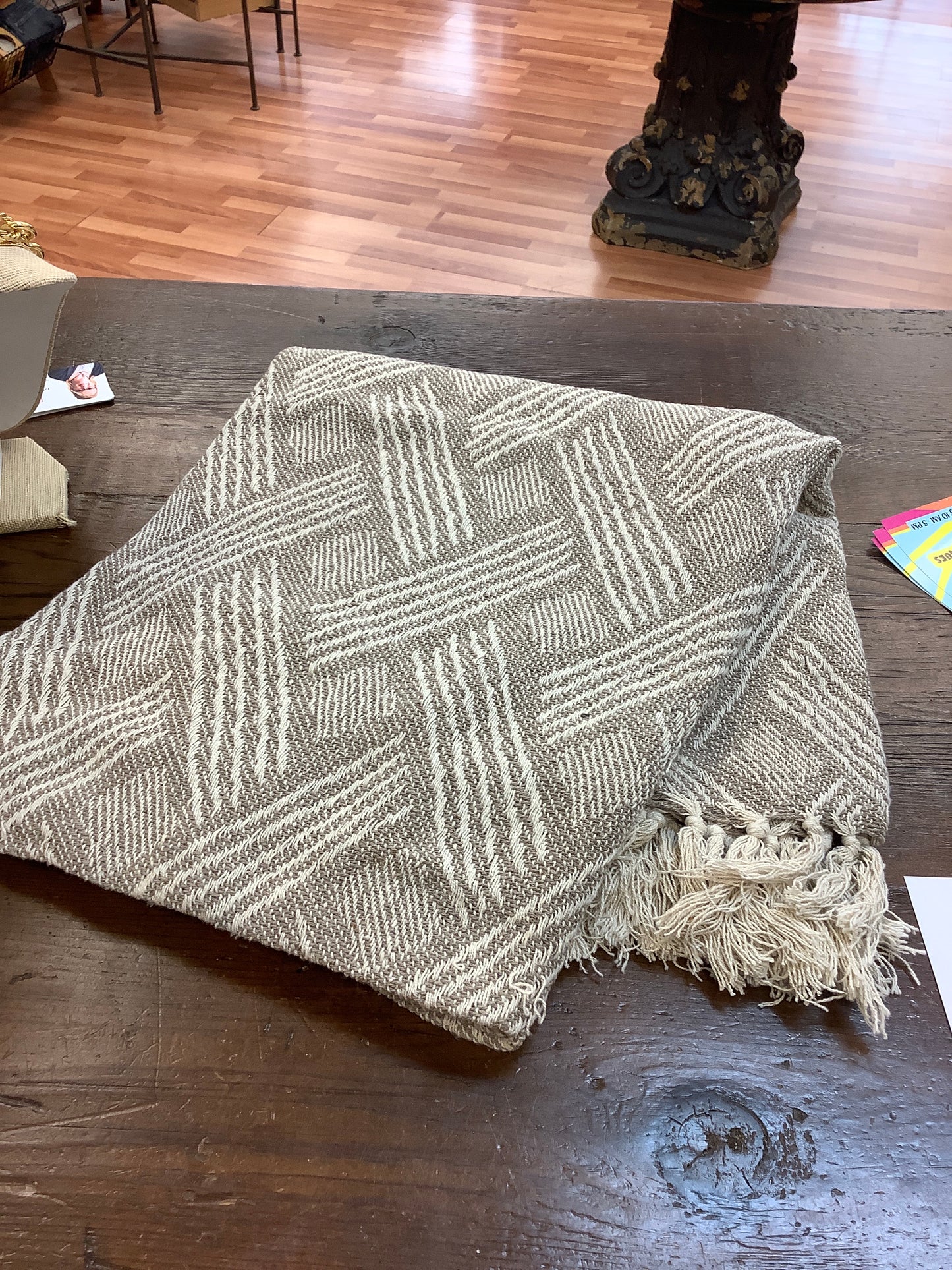 Grey Pattern Throw