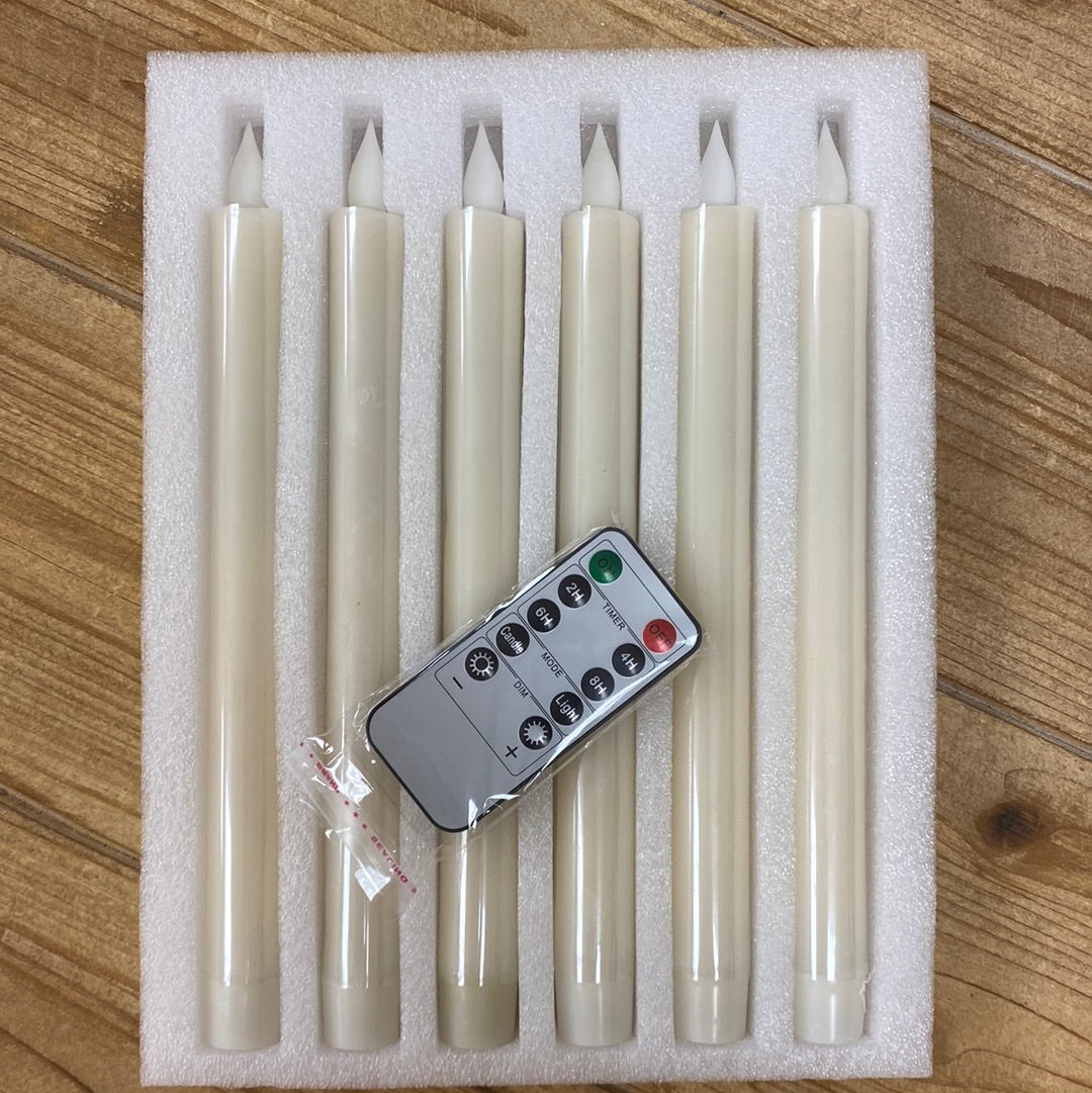 Flameless LED Wax Taper Candles