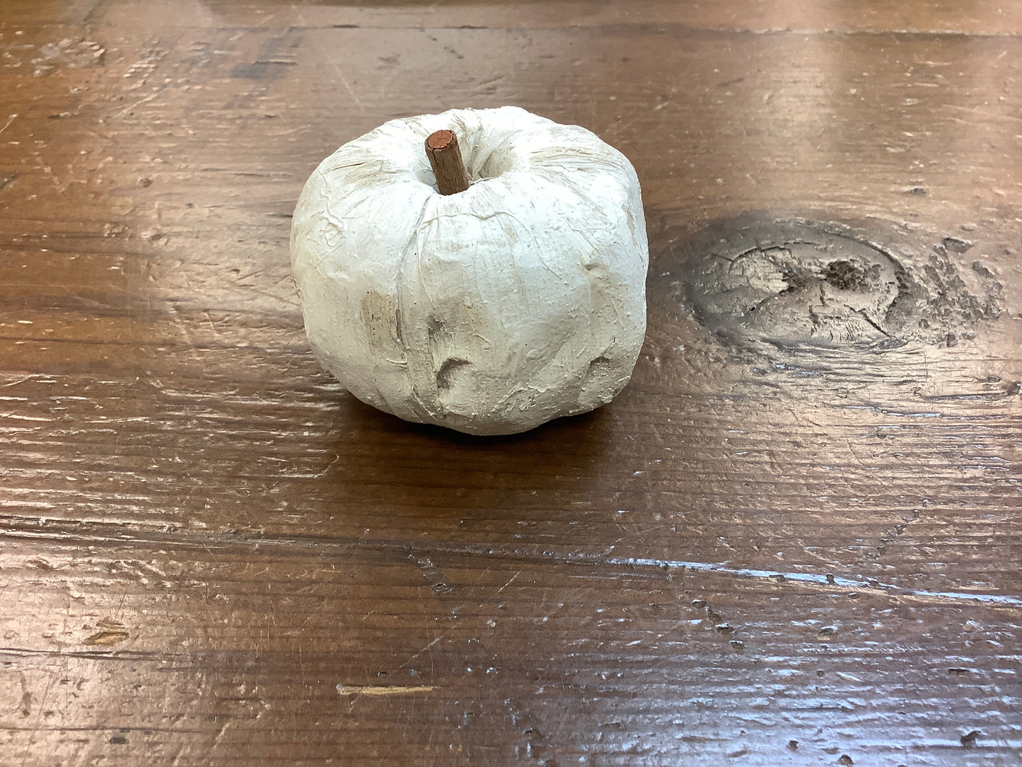 White Dried Faux Pumpkin