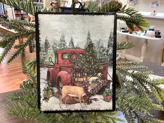 Old Truck Metal Ornament