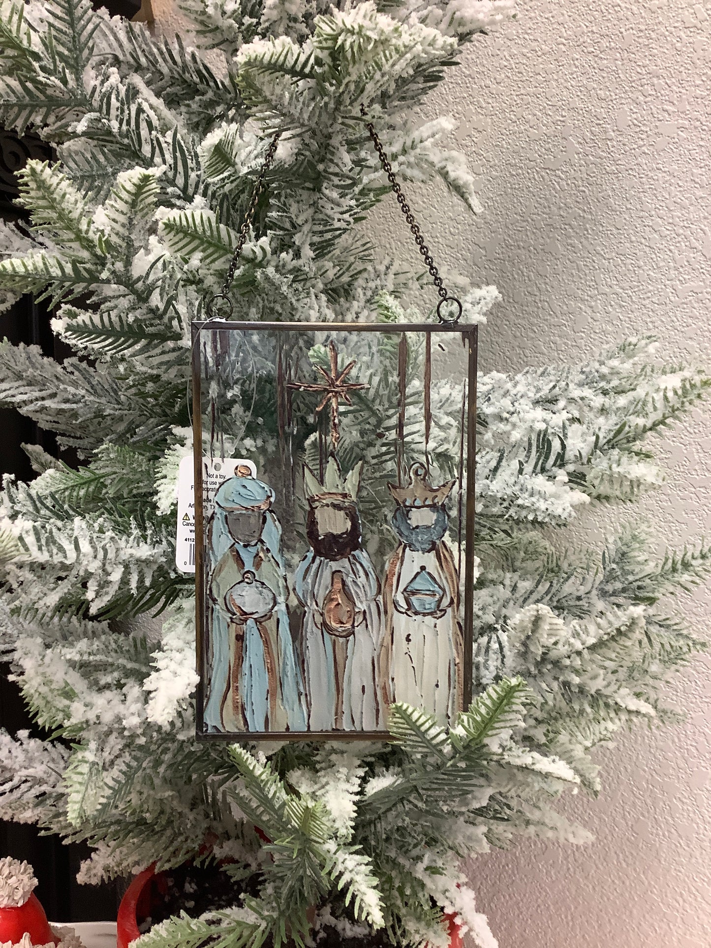 Glass Manger Scene Ornament