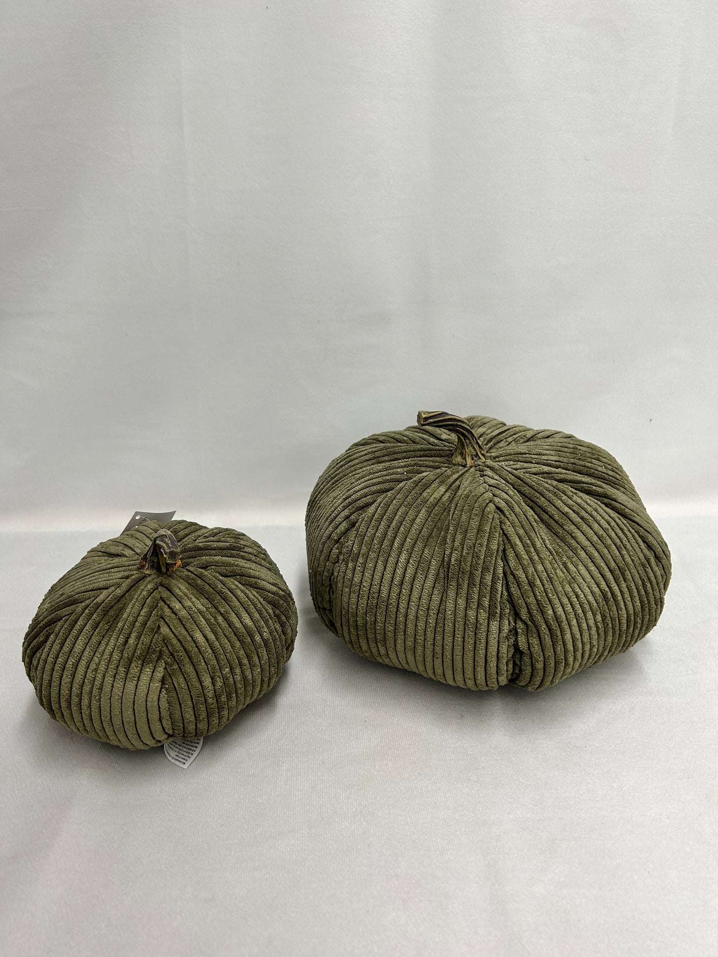 Small Green Corduroy Pumpkin