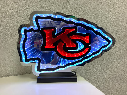 Kansas City Chiefs NFL LED Infinity Logo Sign