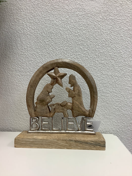 Table Top Manger “Believe”