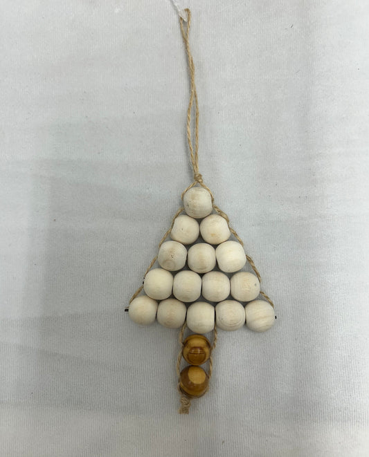 White Tree Bead Ornament