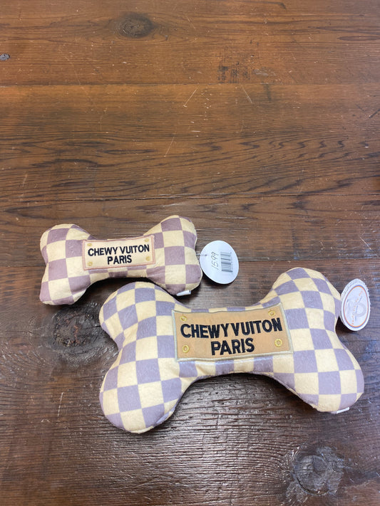 Chewy Vuiton Paris Bone Dog Toy