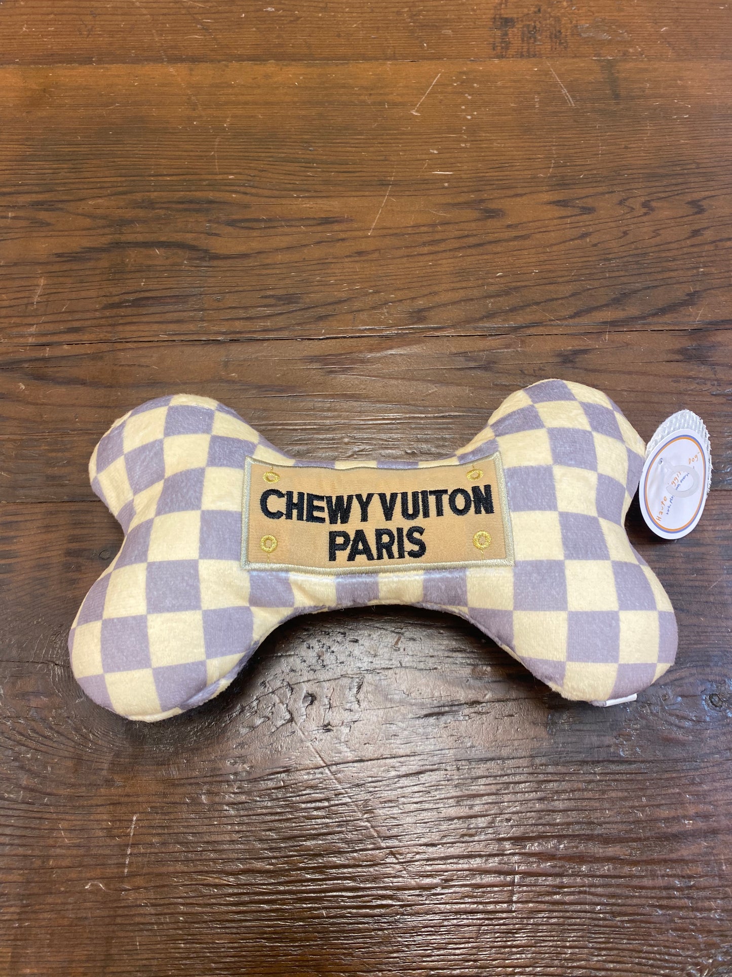 Chewy Vuiton Paris Bone Dog Toy