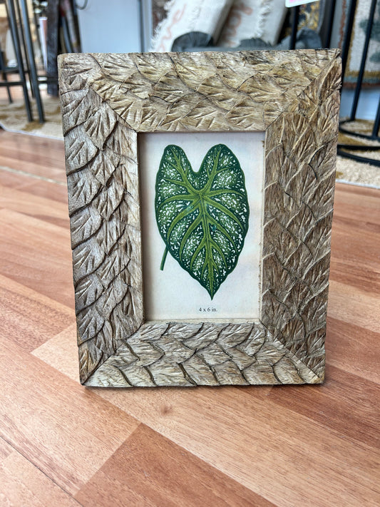 Wood Carved Photo Frame