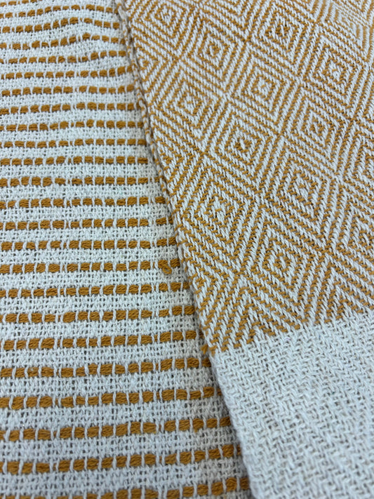 Recycled Cotton Throw in Mustard