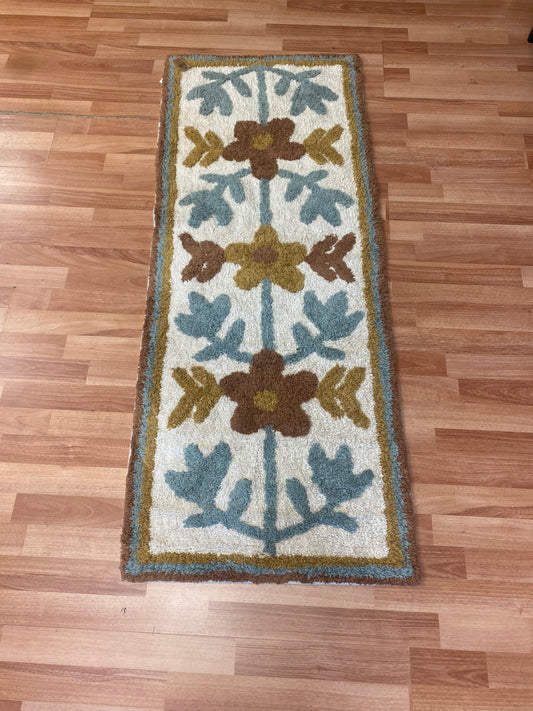 Floral Cotton Tuffed Floor Runner