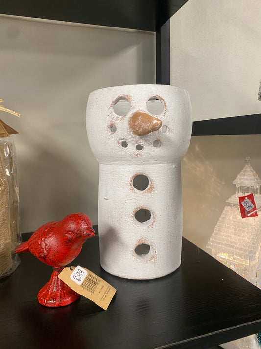 Clay Snowman Luminary