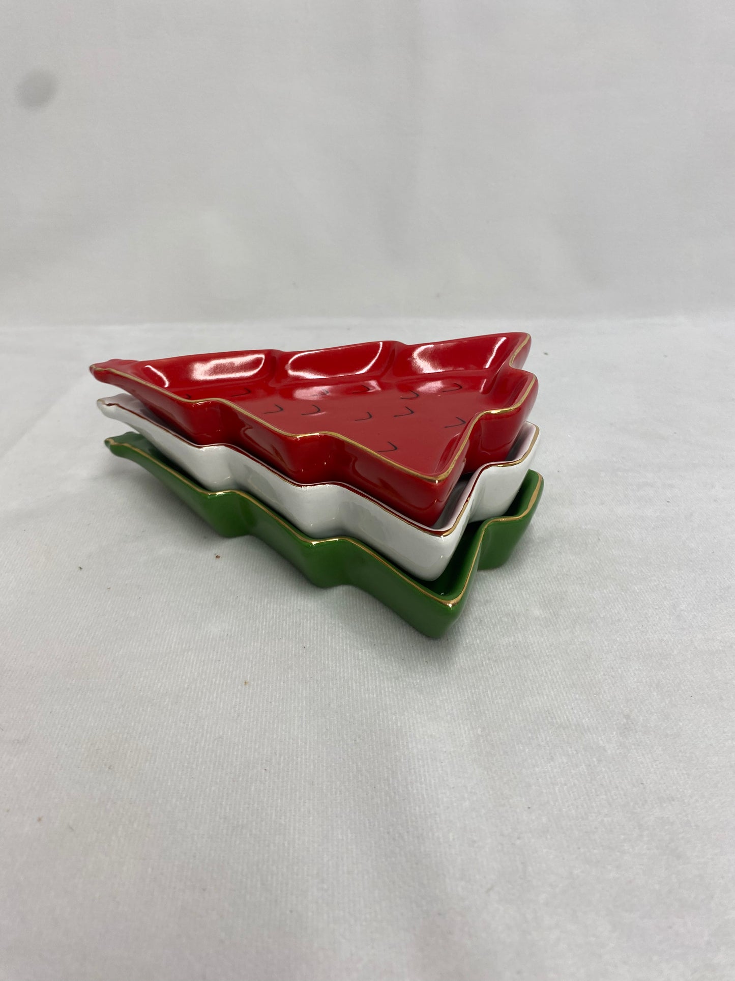 Glass Christmas Tree Dish