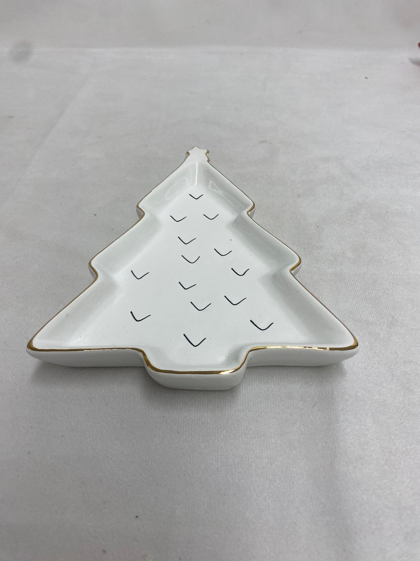 Glass Christmas Tree Dish