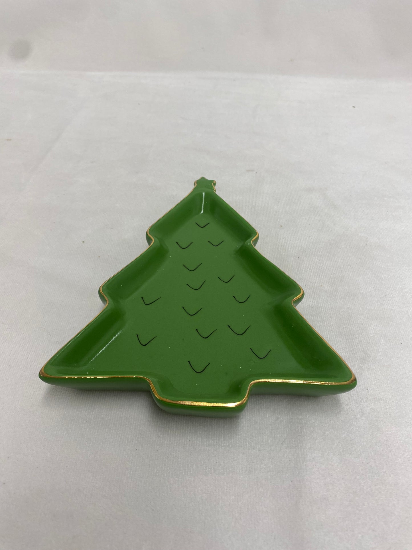 Glass Christmas Tree Dish