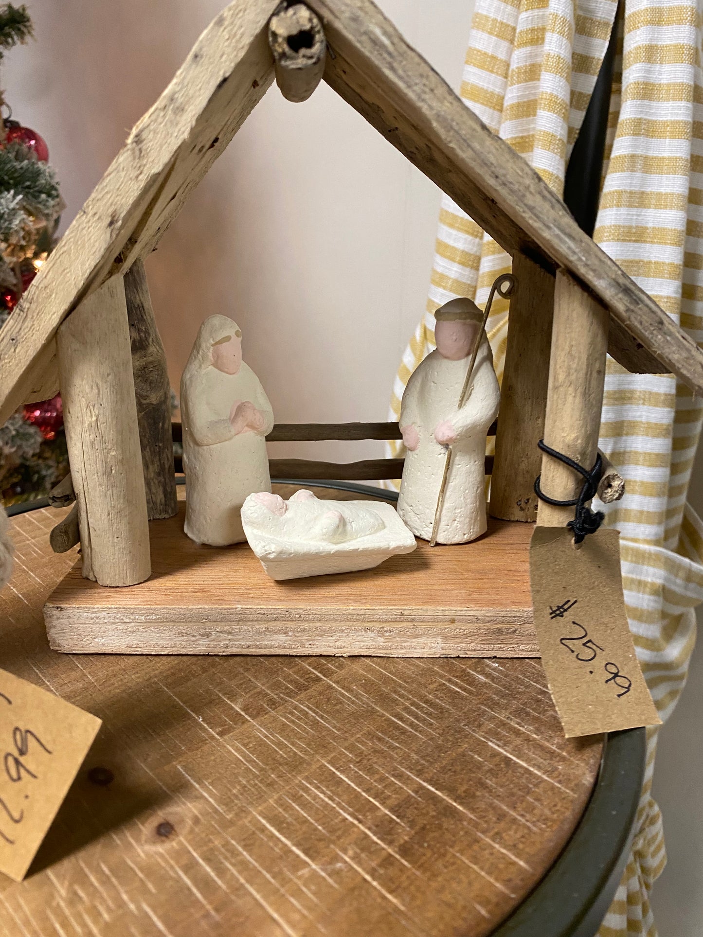 Driftwood Paper Mache Nativity