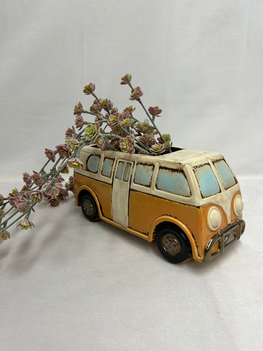 Ceramic Yellow Van Planter