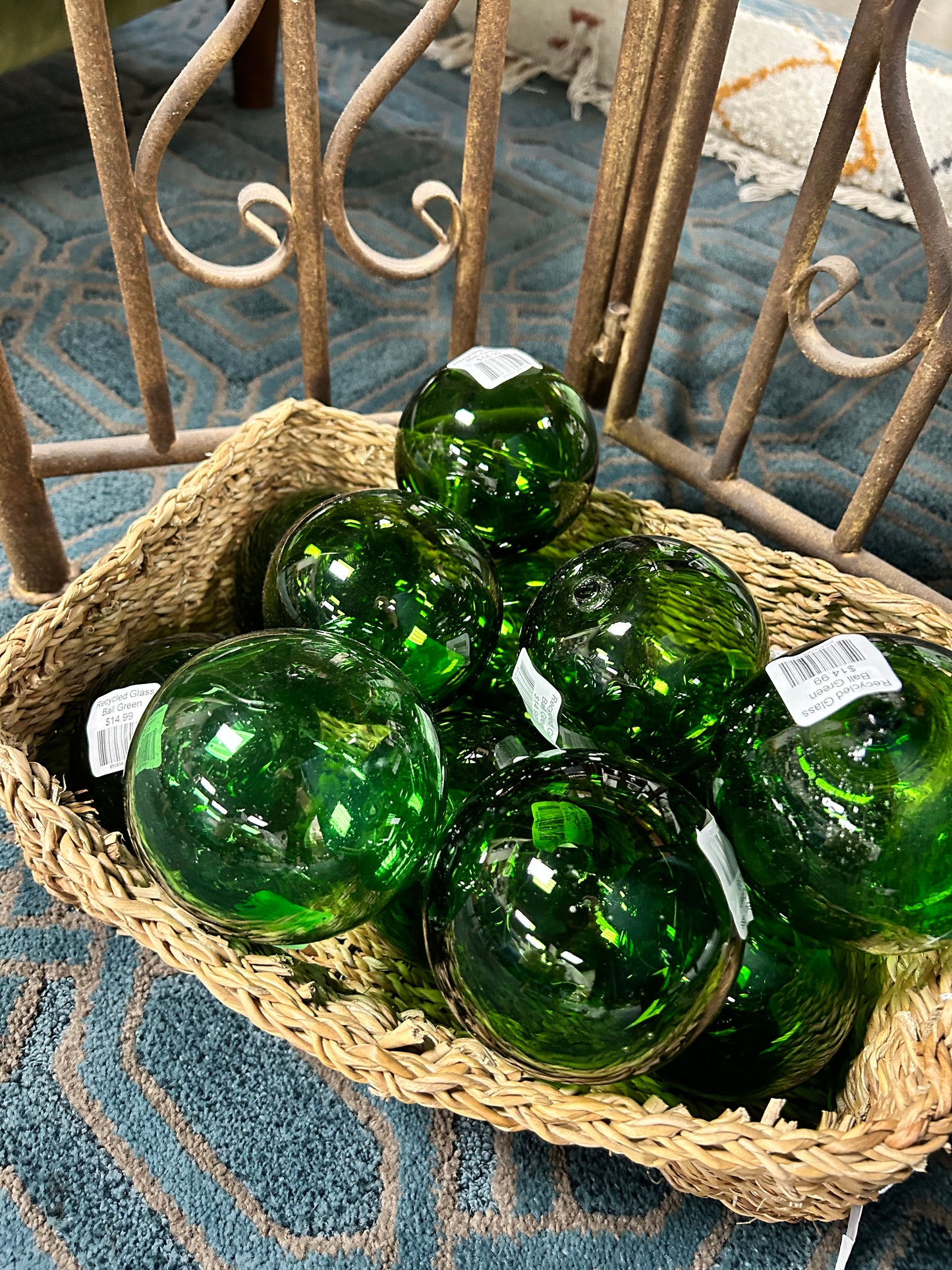 Recycled Glass Ball in Green