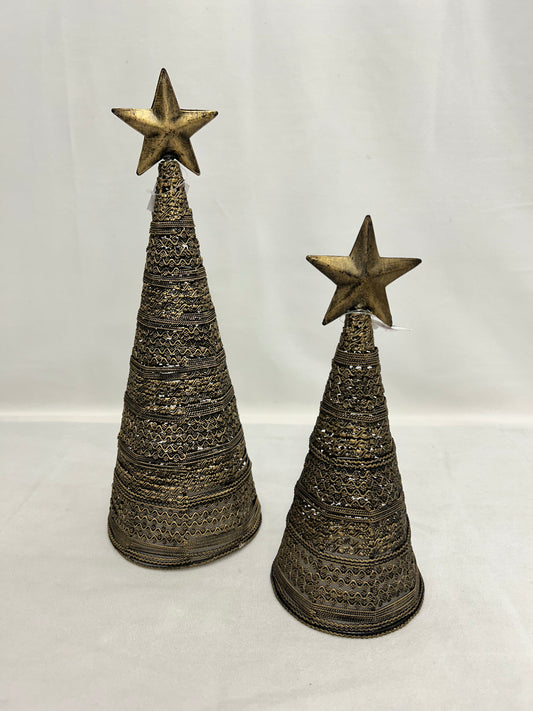 Rustic Metal Table Top Christmas Trees