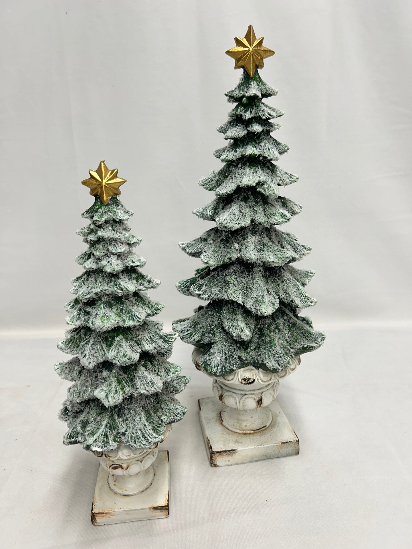 Large Frosted Pine Tree Topiary