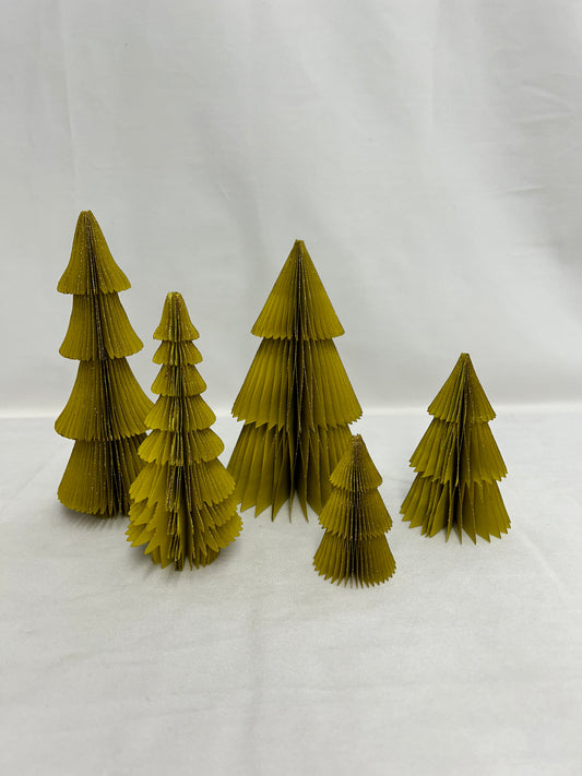 Set of 5 Paper Honeycomb Trees