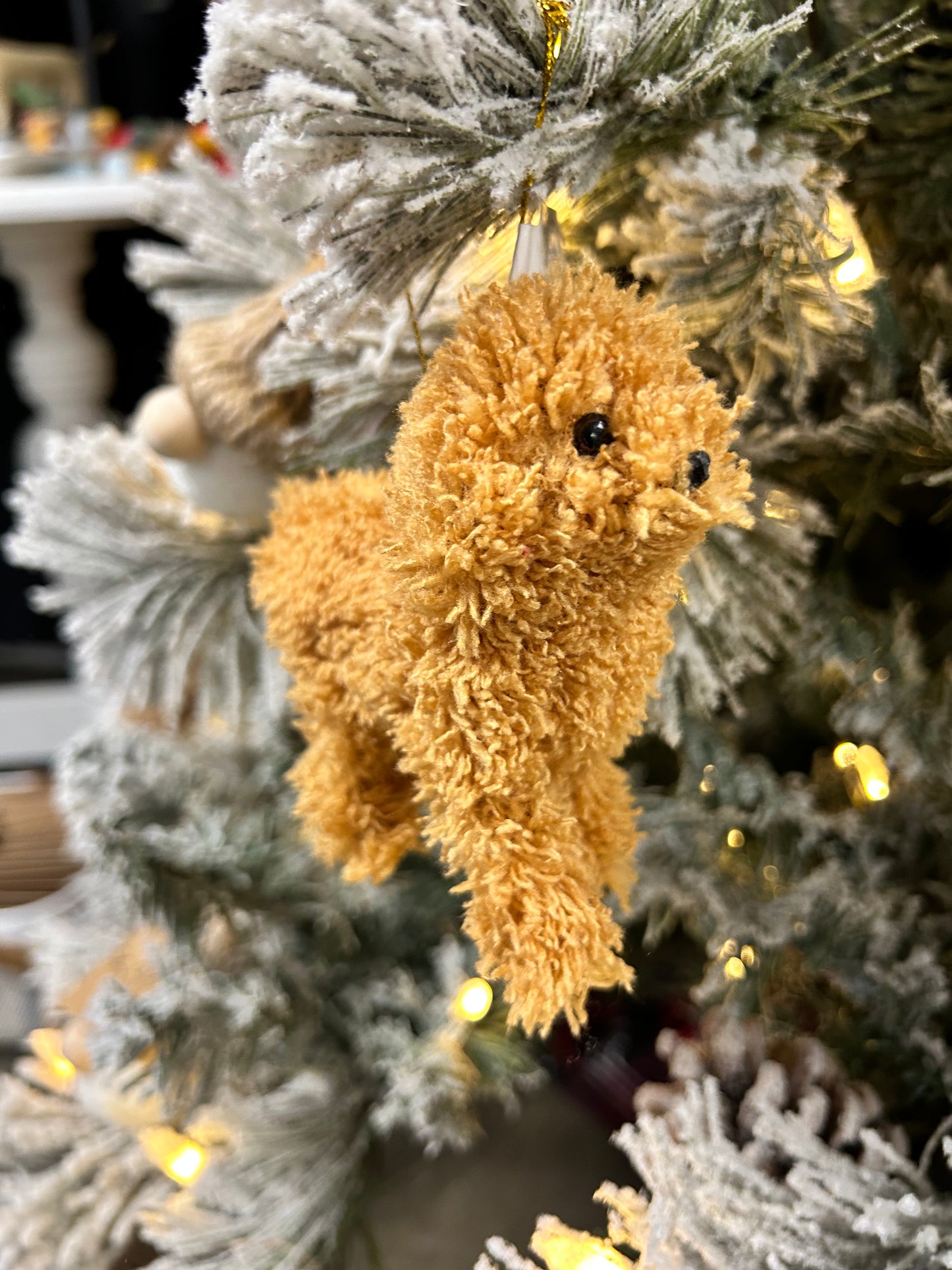 Furry Poodle Ornament