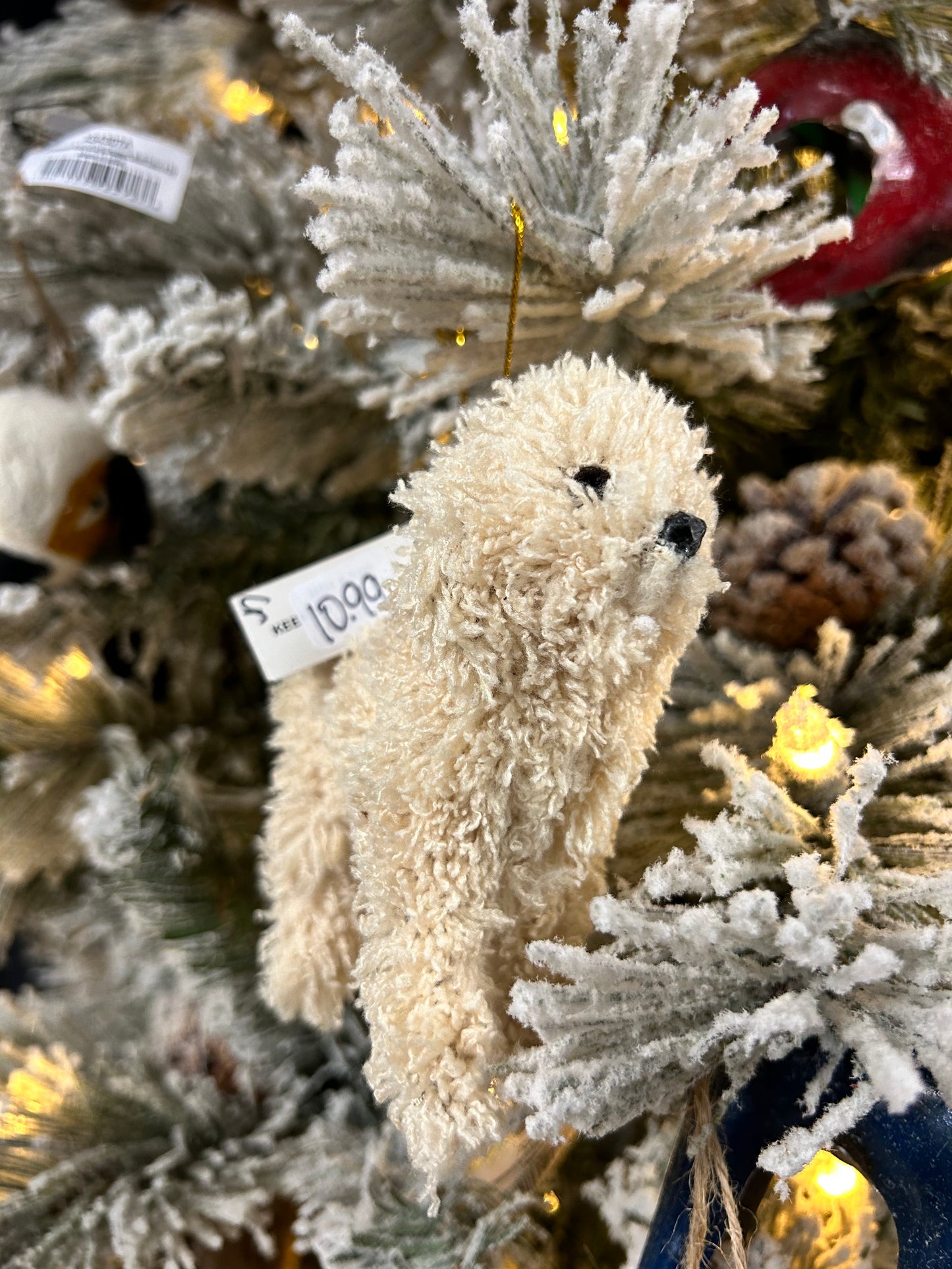 Furry Poodle Ornament