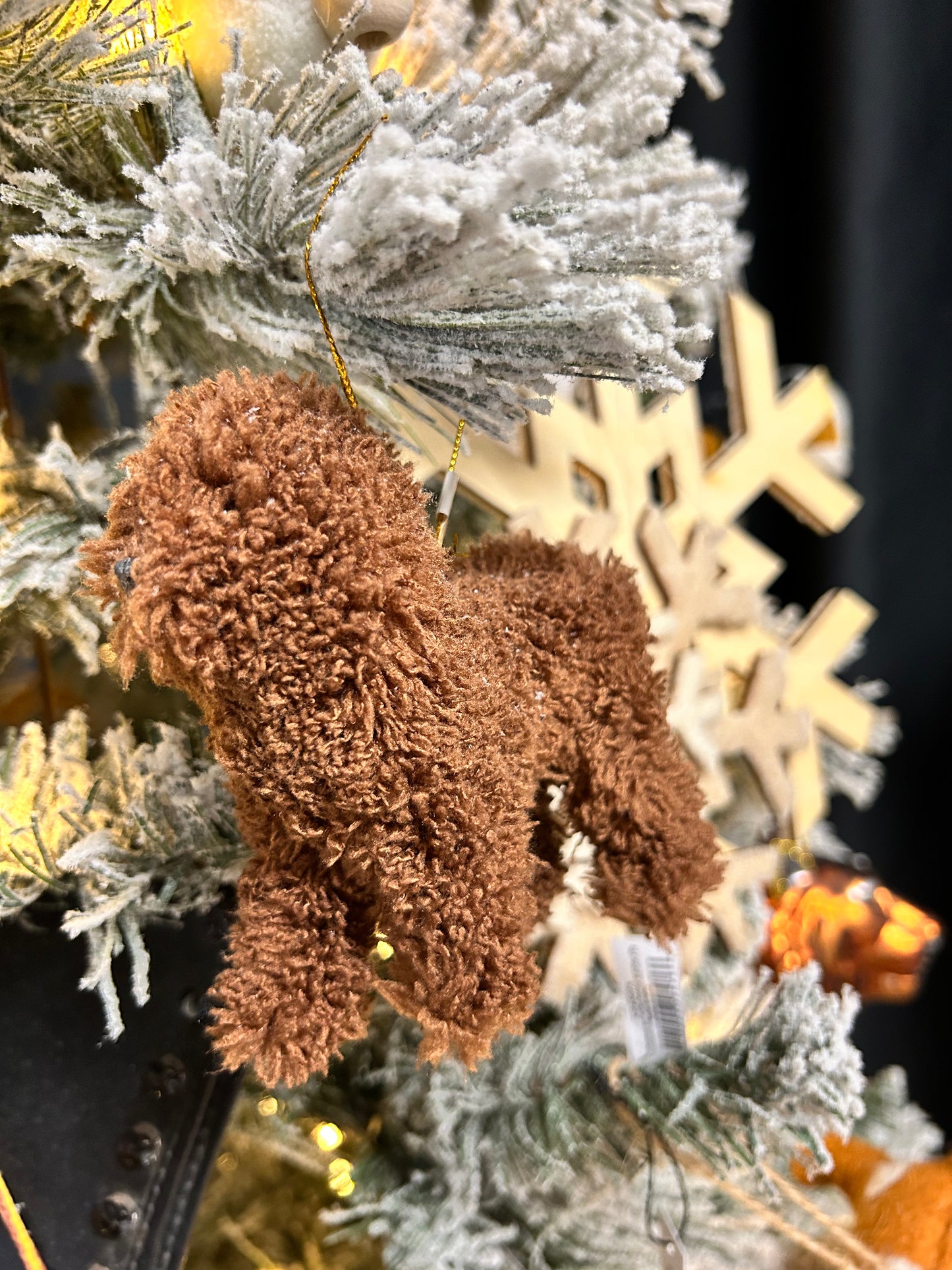 Furry Poodle Ornament