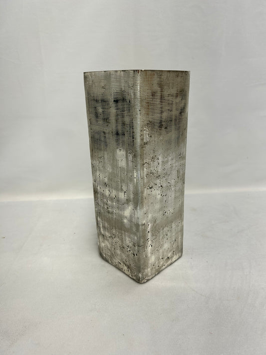 Square Mercury Glass Tall Vase