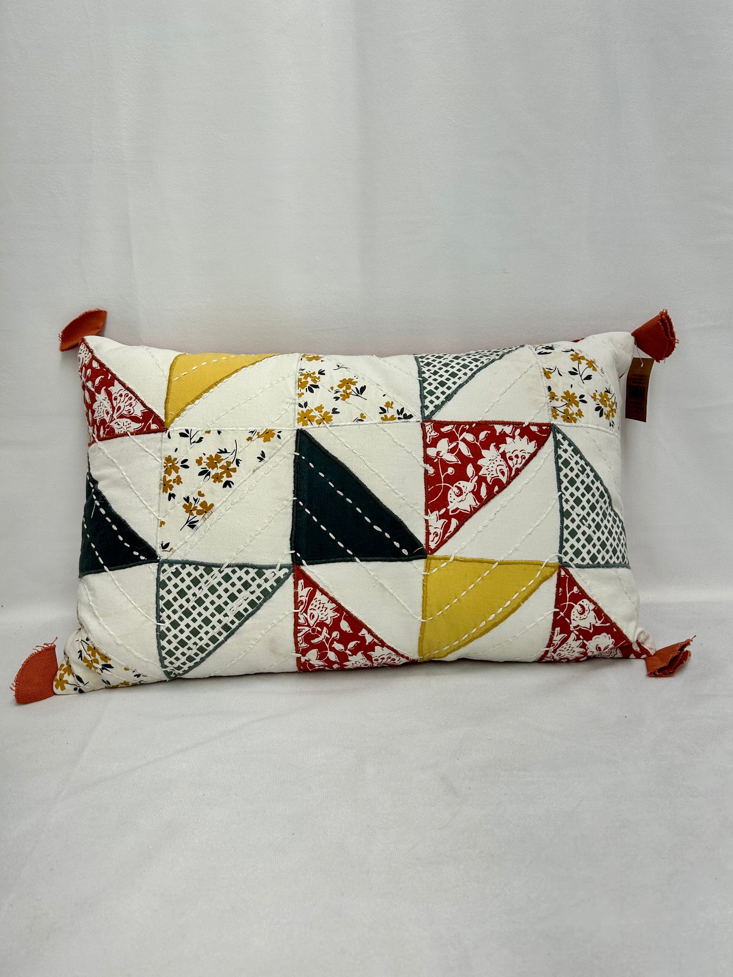 Quilted Cotton Lumbar Pillow